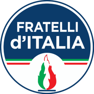 il simbolo di Fratelli d'Italia, eredità di quello del MSI (Movimento sociale italiano)