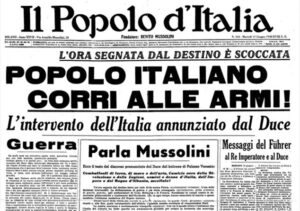 DIchiarazione di guerra di Mussolini